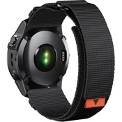 GS Najlonski pašček Quickfit za Garmin Fenix 5/6/6 PRO/7/8 47mm Forerunner 965/955/945, črne barve