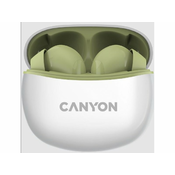 Canyon TWS-5 BT slušalke z mikrofonom, BT V5.3 JL 6983D4, 500mAh+40mAh ohišje do 38h, olivna
