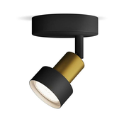 Philips - Reflektorsko svetlo CONDUIT 1xGU10/5W/230V crna/mesing