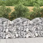 Gabionska košara s lukom 100 x 50 x 80/100 cm pocincano željezo