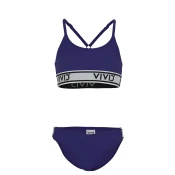 VIVID Bikini temno modra/svetlo siva/črna