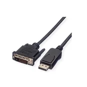 VALUE kabel DisplayPort 1.1 - DVI (24+1), DP - DVI, 2K60Hz, M/M, LSOH, 1m, crni 11.99.5614-10