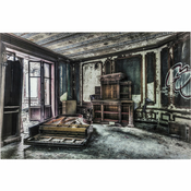 Meblo Trade Staklena slika Vintage Piano Room 100x150 100x150x4h cm