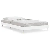Vidaxl Posteljni okvir bel 90x200 cm inženirski les