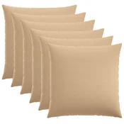 vidaXL Prevleka za blazino 6 kos HEERLEN Krem 80 x 80 cm Blago