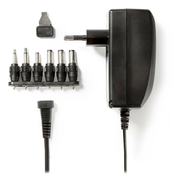 Univerzalni omrežni napajalnik NEDIS/ 27 W/ 3-12 VDC/ 100-240 V AC/ 6 konektorjev/ 1,8 m/ črn