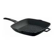 Grill pan, cast iron, 26x26 cm, Black - LAVA