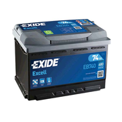 EXIDE akumulator excell EB740. 74D+ 680A(EN)