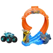 Hot Wheels Monster Trucks: Spiral Shark Smash igralni set z avtomobilčkom Mega-Wrex – Mattel