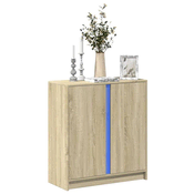 Komoda s LED svjetlima boja hrasta sonome 77x34x85 cm drvena