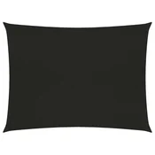 shumee vidaXL Senčno jadro, 160 g/m2, črno, 2 x 3 m, HDPE