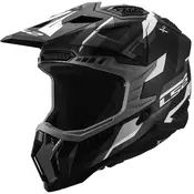 Motokros kaciga LS2 MX703 X-Force Phantom mat crno-siva