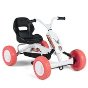 Costway Otroški pedalni gokart s 4 kolesi in sedežem z 2 položajema bel