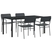 Set vanjskog namještaja 5 kom. Antracit Čelik 165 x 80 x 72 cm