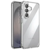 AVIZAR Torbica za Galaxy S26, odporna na udarce, dvomaterialna, z zaščiteno kamero, Prozorna, (5000274491)