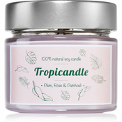 Tropicandle Plum, Rose & Patchouli dišeča sveča 170 ml
