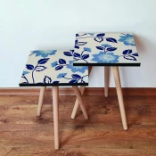 Hanah Home Set klub stočića 2Shp62, 2 komada, Šareni
