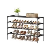 Songmics Čevljalnik 3 nivoji 297x623x535 cm Črn