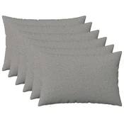 vidaXL Prevleka za blazino 6 kos HEERLEN Oblačno siva 50 x 70 cm Blago