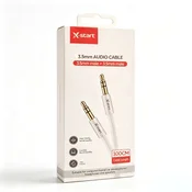 X-start AUX 3.5mm audio kabl 1m, M-M, beli
