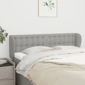 Vidaxl vidaXL Vzglavje s krilci svetlo sivo 147x23x78/88 cm blago