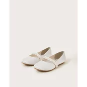 Monsoon Baletanke za devojcice Communion Pearl Strap Bal, Bele