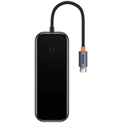Baseus AcmeJoy Series Hub 7in1 USB-C to 2xUSB 3.0 + HDMI + USB 2.0 + USB-C PD + SD/TF (dark grey)