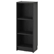 BILLY Biblioteka, crna im. hrastovine, 40x28x106 cm