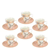 SIGMA PORCELAN SET ZA KAFU 6/1 150ML BEŽ/SIVI