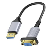 LINQ LinQ, Kabel adapter DisplayPort na VGA Full HD 1080p, Črna, (5000220203)