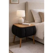 Hanah Home nocni ormaric Lina, crni