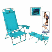 Stolica za za plažu Aluminij Plava (74 x 61 x 31 cm)