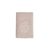 Brisača s čipko DESTAN 50x100cm Puderasta