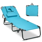 COSTWAY Vrtni ležalnik z odprtino za obraz Marine, (5000035038)