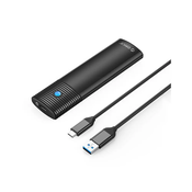 Orico PWM2 vanjsko kucište za M.2 SATA SSD u USB-C 3.2 Gen1, aluminij, crno (PWM2-BK-EP)