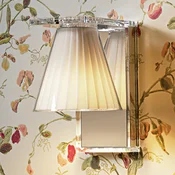 Kartell Light-Air stenska svetilka s tkaninskim senčnikom - Dnevna soba/jedilnica - Dizajn - prozoren, bež - Plastika