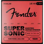 Fender 150R Electric Pure Nickel Ball End 10-46 3 Pack Žice za elektricnu gitaru (Kao novo)