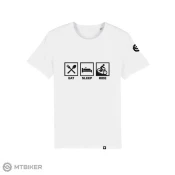 MTBIKER EAT SLEEP RIDE majica s kratkimi rokavi, bela (S)