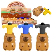 slomart Interaktivna kapibara, vrtavka LEAN TOYS z LED lučkami in melodijami (12,5 cm)