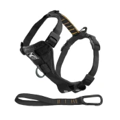 Kurgo Tru-Fit Quick Release oprsnica z avtomobilskim pasom, črna L
