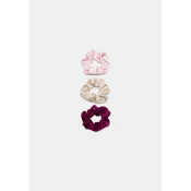 Stradivarius Set Od 3 Satenske Gumice Za Kosu Pink Os