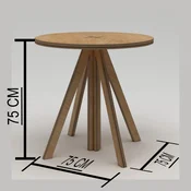 HANAH HOME Trpezarijski Prirodno drvo sto Tripus