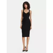 Elisabetta Franchi Cocktail obleka AM-24D-62E2-V790 Črna Slim Fit