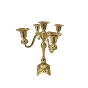 Apex Home Metalni svecnjak, Za 5 sveca, 30 cm, Boja zlata