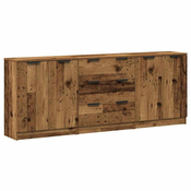 Komoda 3 kom staro drvo 60x30x70 cm konstruirano drvo