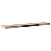 Vidaxl Stenske police 4 kosi barva hrasta in bele 120x23,5x3,8 cm MDF