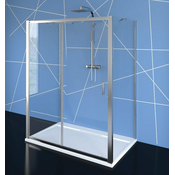 Tristranski zaslon EASY LINE, 1500 x 1000 mm, L/D različica, prosojno steklo - Premična - Tristranska