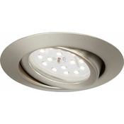BRILONER SET 3 VGRADNIH LED SVETILK O 8,2 CM 3X3,5W 350LM MAT NIKELJ