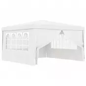 vidaXL Profesionalni šator za zabave 4 x 4 m bijeli 90 g/m2