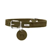 Hunter ovratnica za pse Aalborg S/M 47 cm, usnje olivno zelena